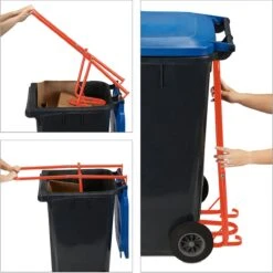 Relaxdays Presse à Déchets Pour Poubelle à Roulettes - Presse à Déchets - Poignée - Tamper à Déchets - Métal - Rouge -Vendite Pelouse Pro 1198x1200 56