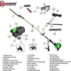 Outil Multifonction 5 En 1 Powertech, Débroussailleuse, Taille-haie, Tronçonneuse, Scie D'élagage + Bobine De Fil Et 3 Lames De Coupe 22 Outil Multifonction 5 En 1 Powertech, Débroussailleuse, Taille-haie, Tronçonneuse, Scie D'élagage + Bobine De Fil Et 3 Lames De Coupe -Vendite Pelouse Pro 1199x1200