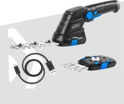 FlowShop - Taille-haie Multifonction 2-en-1 - Taille-haie électrique - Tondeuse à Gazon Sans Fil - Sécateur - Outils De Jardin - Batterie 2000mAh - Blauw 12 FlowShop - Taille-haie Multifonction 2-en-1 - Taille-haie électrique - Tondeuse à Gazon Sans Fil - Sécateur - Outils De Jardin - Batterie 2000mAh - Blauw -Vendite Pelouse Pro 1200x1006