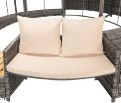 Steps Rondes De Jardin Pour Spa Avec Rangement Intégré - Bordure Avec Rangement Et Siège - Pour Hot De Piscine Spa Spa - Poly Rotin Grijs Bois Dur Rond En Acier Enduit De Poudre Taille Intérieure 203 Cm -Vendite Pelouse Pro 1200x1021 1