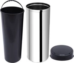 HOMCOM Poubelle Automatique En Acier Inoxydable Poubelle Capteur IR Seau Intérieur Rond 50L 03-0027 -Vendite Pelouse Pro 1200x1028 1