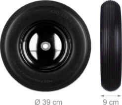 Relaxdays 1 X Roue De Brouette 4.80 4.00-8 - Roue De Secours - Roue De Diable - Pneu En Caoutchouc Noir 12 Relaxdays 1 X Roue De Brouette 4.80 4.00-8 - Roue De Secours - Roue De Diable - Pneu En Caoutchouc Noir -Vendite Pelouse Pro 1200x1030