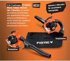 Souffleur De Feuilles à Essence FUXTEC 4 En 1 - Fonction De Soufflage - Fonction D'aspiration - Fonction De Broyage - Sac De Collecte - FX-LBS126 -Vendite Pelouse Pro 1200x1047 5