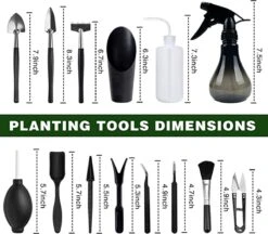 XoXa Ensemble D'outils De Jardin Pour Plantes Grasses, 14 Pièces, Mini Outils De Jardin + 1 Tapis De Remplissage, étanche Et Pliable, Pour L'entretien Des Plantes D'intérieur 9 XoXa Ensemble D'outils De Jardin Pour Plantes Grasses, 14 Pièces, Mini Outils De Jardin + 1 Tapis De Remplissage, étanche Et Pliable, Pour L'entretien Des Plantes D'intérieur -Vendite Pelouse Pro 1200x1049 2