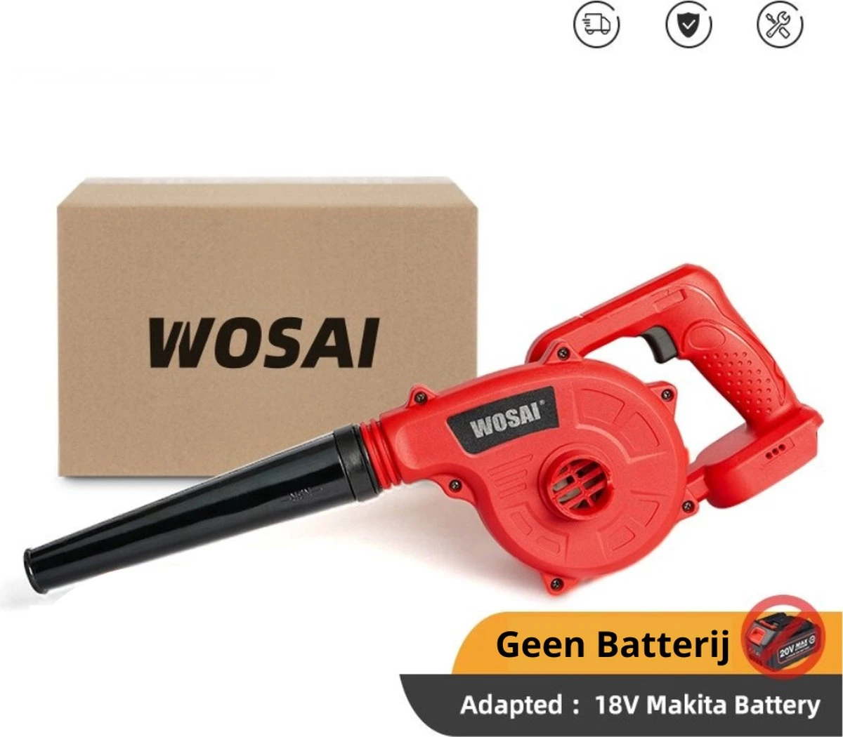 Souffleur D'air - Souffleur De Poussière - Souffleur De Feuilles - Souffleur - Électrique - Aspirateur Sans Fil - Air Duster - Geen Batterie - 2,1 Kg - Rouge 2 Souffleur D'air - Souffleur De Poussière - Souffleur De Feuilles - Souffleur - Électrique - Aspirateur Sans Fil - Air Duster - Geen Batterie - 2,1 Kg - Rouge – Image 2