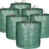 6x Sac De Jardin Avec Poignées - Sac Poubelle De Jardin Pliable XXL - Poubelle Pliable Indéchirable Pour Feuilles Et Déchets Verts