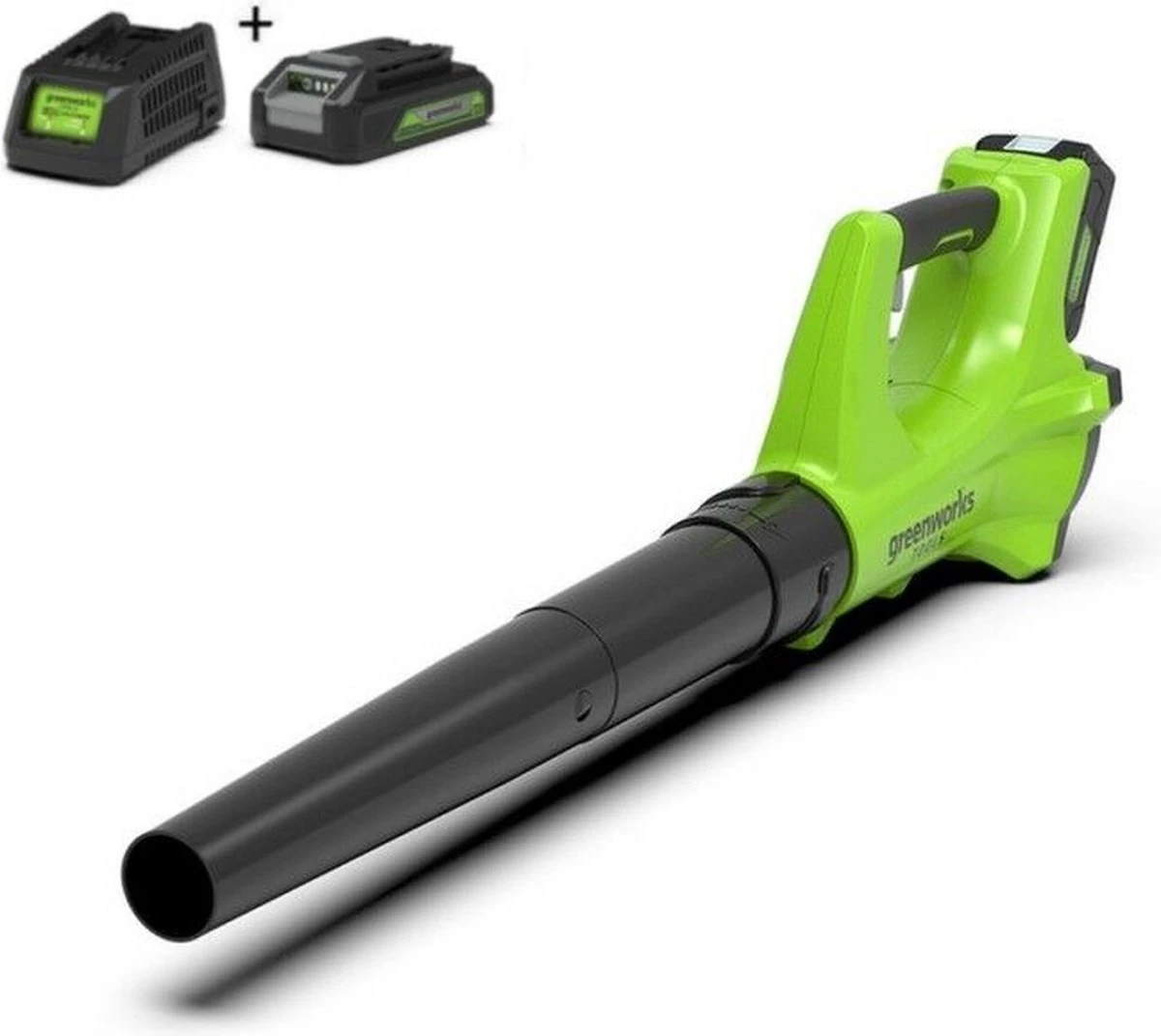 GREENWORKS Ventilateur Axial électrique G24ABK2 - 24 V - 1 Batterie + 1 Chargeur - Vert 2 GREENWORKS Ventilateur Axial électrique G24ABK2 - 24 V - 1 Batterie + 1 Chargeur - Vert – Image 2