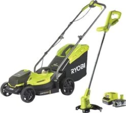 RYOBI ONE+ Pack Tondeuse Sans Fil 18V + Tondeuse RLM1833BLT1825M : Tondeuse RLM18X33B40 Et Tondeuse OLT1825M OFFERTES