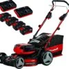 Kit EINHELL GE CM 36/47 S HW Li 4.0 Ah, Tondeuse à Gazon Sur Batterie, 4 Batteries, Power X-Change
