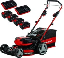 Kit EINHELL GE CM 36/47 S HW Li 4.0 Ah, Tondeuse à Gazon Sur Batterie, 4 Batteries, Power X-Change