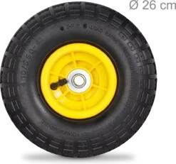 Relaxdays 8x Roue De Diable 260x85 - Roue De Charrette à Bras - Pneu Pneumatique - Roue De Secours - 4.1/3.5-4 -Vendite Pelouse Pro 1200x1124