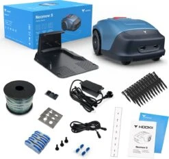 HOOKII Neomow S - Robot Tondeuse Intelligent Pour Pelouses Jusqu'à 1000m² - Batterie Haute Capacité 4400mAh - Largeur De Coupe 7,87'', Recharge Automatique, Bluetooth /WiFi - Batterie Et Chargeur Inclus -Vendite Pelouse Pro 1200x1128