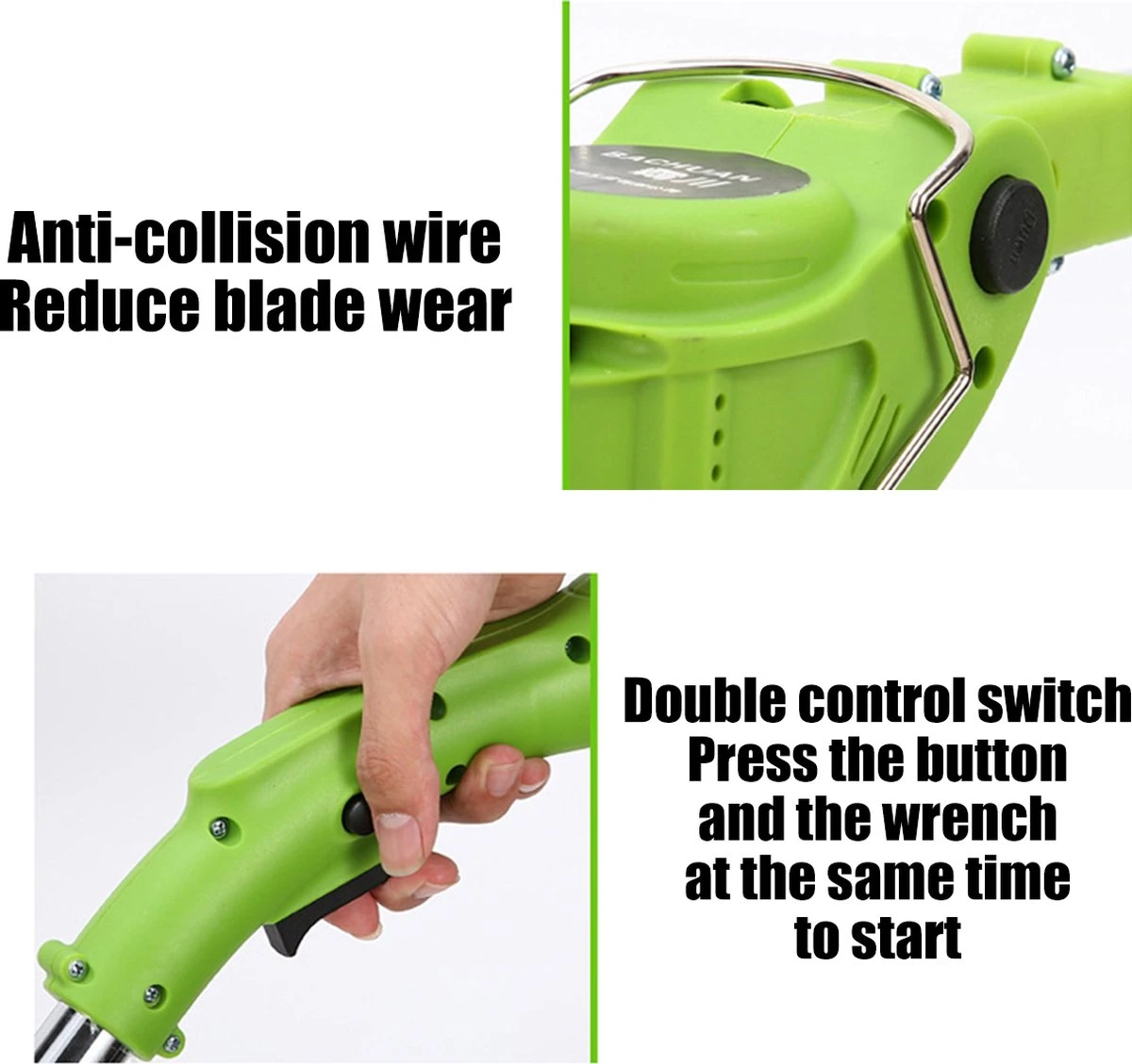 Tondeuse à Gazon Drillpro - Tondeuses à Tondeuses à Gazon - Électrique Portable - 450W 12V - Avec Poignée Réglable Et 2 Piles - Vert 9 Tondeuse à Gazon Drillpro - Tondeuses à Tondeuses à Gazon - Électrique Portable - 450W 12V - Avec Poignée Réglable Et 2 Piles - Vert – Image 9