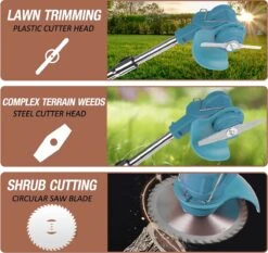 Tondeuse à Gazon Coupe-herbe- Tondeuse à Gazon électrique Sans Fil Rechargeable - Tondeuse à Gazon Rotative - Tondeuse à Gazon - Poignée Réglable - Avec 2 Piles - Pour La Coupe De Pelouse De Jardin - Blauw 14 Tondeuse à Gazon Coupe-herbe- Tondeuse à Gazon électrique Sans Fil Rechargeable - Tondeuse à Gazon Rotative - Tondeuse à Gazon - Poignée Réglable - Avec 2 Piles - Pour La Coupe De Pelouse De Jardin - Blauw -Vendite Pelouse Pro 1200x1132 4