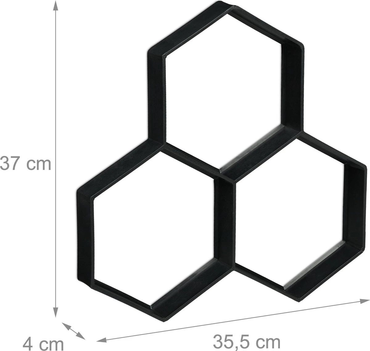 Relaxdays 4 X Chemin De Jardin Moule Béton - Moule De Trottoir Ornemental - Moule De Carrelage De Jardin - Moule à Béton - Moule 4 Relaxdays 4 X Chemin De Jardin Moule Béton - Moule De Trottoir Ornemental - Moule De Carrelage De Jardin - Moule à Béton - Moule – Image 4