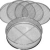5in1 5000, Tamis De Jardin 5 En 1, 5 Inserts De Tamis Interchangeables Ø 3, 5, 8, 10, 12 Mm Fin, Pour Terre, Pierres, Compost, Mauvaises Herbes, Sable, Gravier Et Graines, Rond 30 Cm, Métal, Antirouille