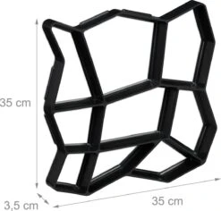 Relaxdays 8 X Moule D'allée De Jardin - Moule à Béton - Moule à Carrelage De Jardin - Pavé Ornemental - Ciment -Vendite Pelouse Pro 1200x1148 11
