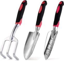 Ensemble Outils De Jardin 3 Pièces - Ensemble De Jardin 3 Pièces - Ensemble De Jardin - Ensemble D'outils De Jardin - Ensemble De Culture - Râteau De Jardin - Râteau - Pelle à Plantes - Pelle à Main - Pelle