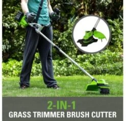 Débroussailleuse Greenworks Trimmer Digipro 2 X 24 Volts Avec Batterie 2 X 4a Et Chargeur Double GD24X2BCBK4X -Vendite Pelouse Pro 1200x1153