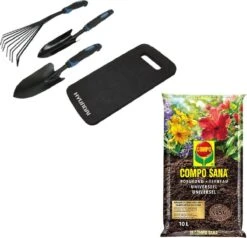 Ensemble D'outils De Jardin Hyundai 4 Pièces + INCLUANT Compo' Empotage Compo Sana 10L - Universel - 100 Jours De Fonctionnement