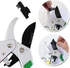 GRÜNTEK Sécateur CONDOR 200 Mm, Cliquet Automatique, Ø20 Mm, Lame SK5, Poignées En Aluminium Avec Revêtement En PVC, Avec éponge à Huile Et Affûteur -Vendite Pelouse Pro 1200x1157 1