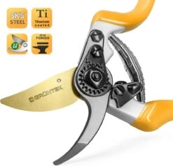 GRÜNTEK Sécateur Z-25 Cisailles à Arbre Premium Revêtues De Titane Forgé Cisailles à Vin 215 Mm, Revêtement Antiadhésif Bypass 20 GRÜNTEK Sécateur Z-25 Cisailles à Arbre Premium Revêtues De Titane Forgé Cisailles à Vin 215 Mm, Revêtement Antiadhésif Bypass -Vendite Pelouse Pro 1200x1157