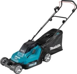 Makita Tondeuse à Gazon V DLM432CT2 2x18 43 Cm 5, 0 Ah Batterie (2 Pcs), Duo Tiroir (DC18SH), En Boîte