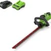 Taille-haie à Batterie Greenworks 40 Volts Avec Batterie 2,0 Ah Et Chargeur G40HT61K2