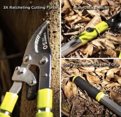 Coupe-branches Télescopiques TURBRO, Coupe-girafes à Cliquet, Cisailles à Arbre Avec Poignée Télescopique Réglable De 660 à 1040 Mm, Capacité De Coupe De 40 Mm - Coupe De Jardins, De Plantes, De Branches Ou De Bonsaïs 14 Coupe-branches Télescopiques TURBRO, Coupe-girafes à Cliquet, Cisailles à Arbre Avec Poignée Télescopique Réglable De 660 à 1040 Mm, Capacité De Coupe De 40 Mm - Coupe De Jardins, De Plantes, De Branches Ou De Bonsaïs -Vendite Pelouse Pro 1200x1160 6