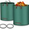 Sacs De Jardinage Sac à Déchets De Jardin - Set De 2 Sacs à Déchets De Jardin Pliables - Sac De Jardin - Poubelle De Jardin - 2x 280 Litres - Vert