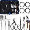 Culture De Bonsaï Avec Sac ， Set Outils De Jardin Preciva 13 Pièces, Kit' Outils Pour Bonsaï Ensemble De Jardin Composé D'une Pelle, D'un Râteau Et De Ciseaux De Jardin (Blauw)