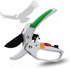 GRÜNTEK Sécateur CONDOR 200 Mm, Cliquet Automatique, Ø20 Mm, Lame SK5, Poignées En Aluminium Avec Revêtement En PVC, Avec éponge à Huile Et Affûteur -Vendite Pelouse Pro 1200x1169