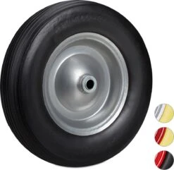Roue De Brouette Relaxdays 4.80 4.00-8 - Roue De Secours - Pneu En Caoutchouc - Chariot De Roue De Diable Noir-gris -Vendite Pelouse Pro 1200x1173 1