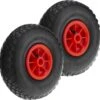PrimeMatik - Roue De Brouette Pack De 2 70 Kg 10x3" 260x85 Mm. Courroie De Rechange Pour Plate-forme De Transport Et Chariots