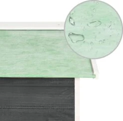 VidaXL Auvent Pour Tondeuse à Gazon 72 X 87 X 50 Cm Bois D'épicéa Rouge Et Blanc -Vendite Pelouse Pro 1200x1177 3