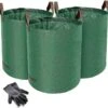 Sac De Jardin, Sac à Déchets De Jardin En Polypropylène (PP) Imperméable Robuste, Sacs à Feuilles Autoportants Et Pliables Incl. Cadeau: 1 Paire De Gants De Jardinage