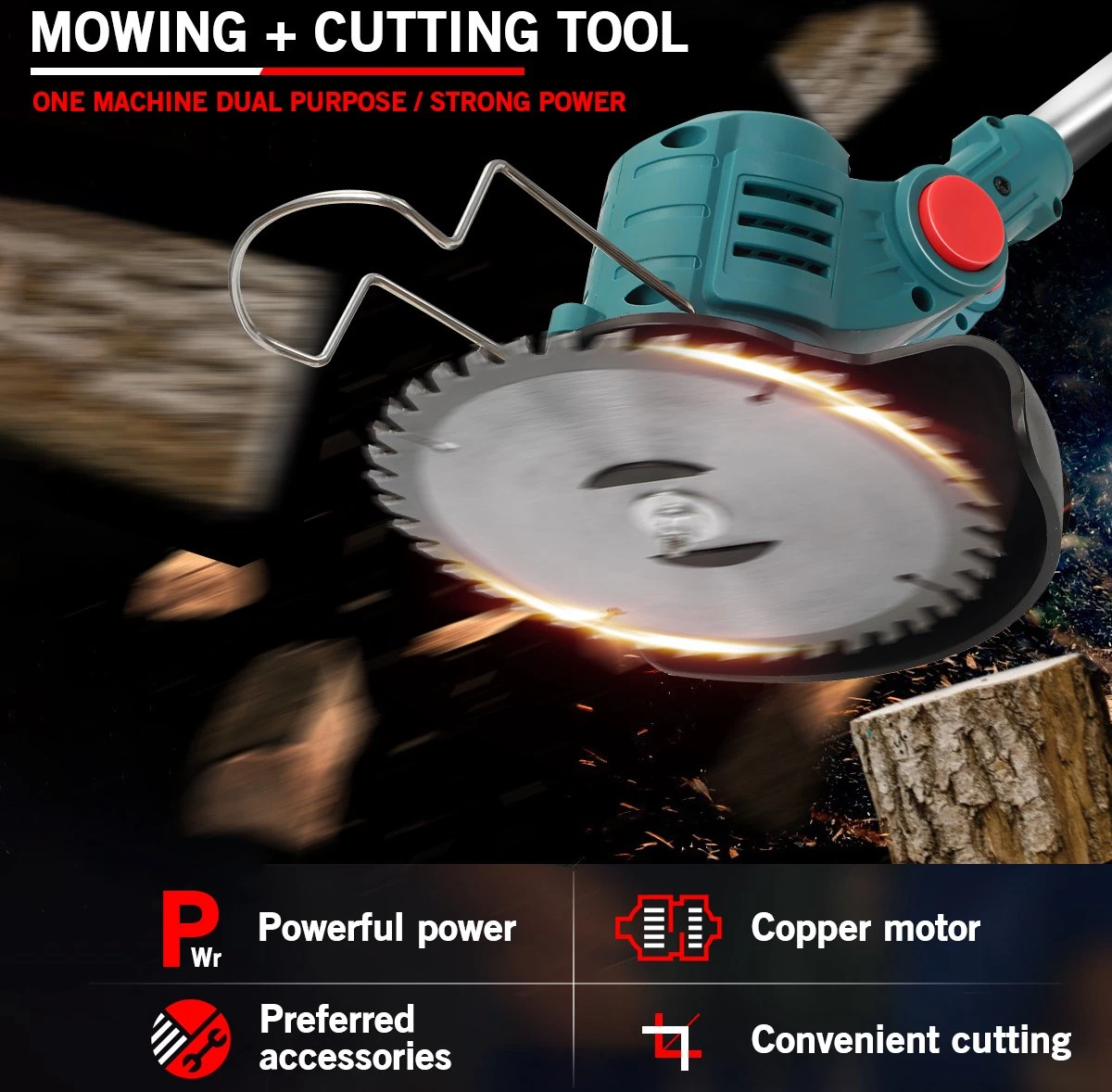 Coupe-herbe Coupe-herbe - Tondeuse à Gazon électrique Sans Fil Rechargeable - Tondeuse à Gazon Rotative - Tondeuse à Gazon - Poignée Réglable - Avec 2 Piles - Pour Tailler La Pelouse De Jardin - Blauw 4 Coupe-herbe Coupe-herbe - Tondeuse à Gazon électrique Sans Fil Rechargeable - Tondeuse à Gazon Rotative - Tondeuse à Gazon - Poignée Réglable - Avec 2 Piles - Pour Tailler La Pelouse De Jardin - Blauw – Image 4