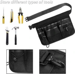 Ceinture à Outils Noire, Sac Ceinture Pour Outils De Jardin, Ceinture à Outils De Jardin, Ceinture à Outils De Jardin Avec 7 Poches Pour Le Jardinage -Vendite Pelouse Pro 1200x1179 4