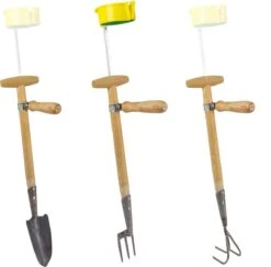 Set Composé D'une Pelle De Plantation Allongée, D'une Fourche De Plantation Et D'un Cultivateur Avec Support Pour Main Et Bras