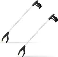 Relaxdays 2x Grab - Bâton De Saisie - Récupérateur De Déchets - Aide à La Saisie - Bras De Préhension - 76 Cm - Aluminium
