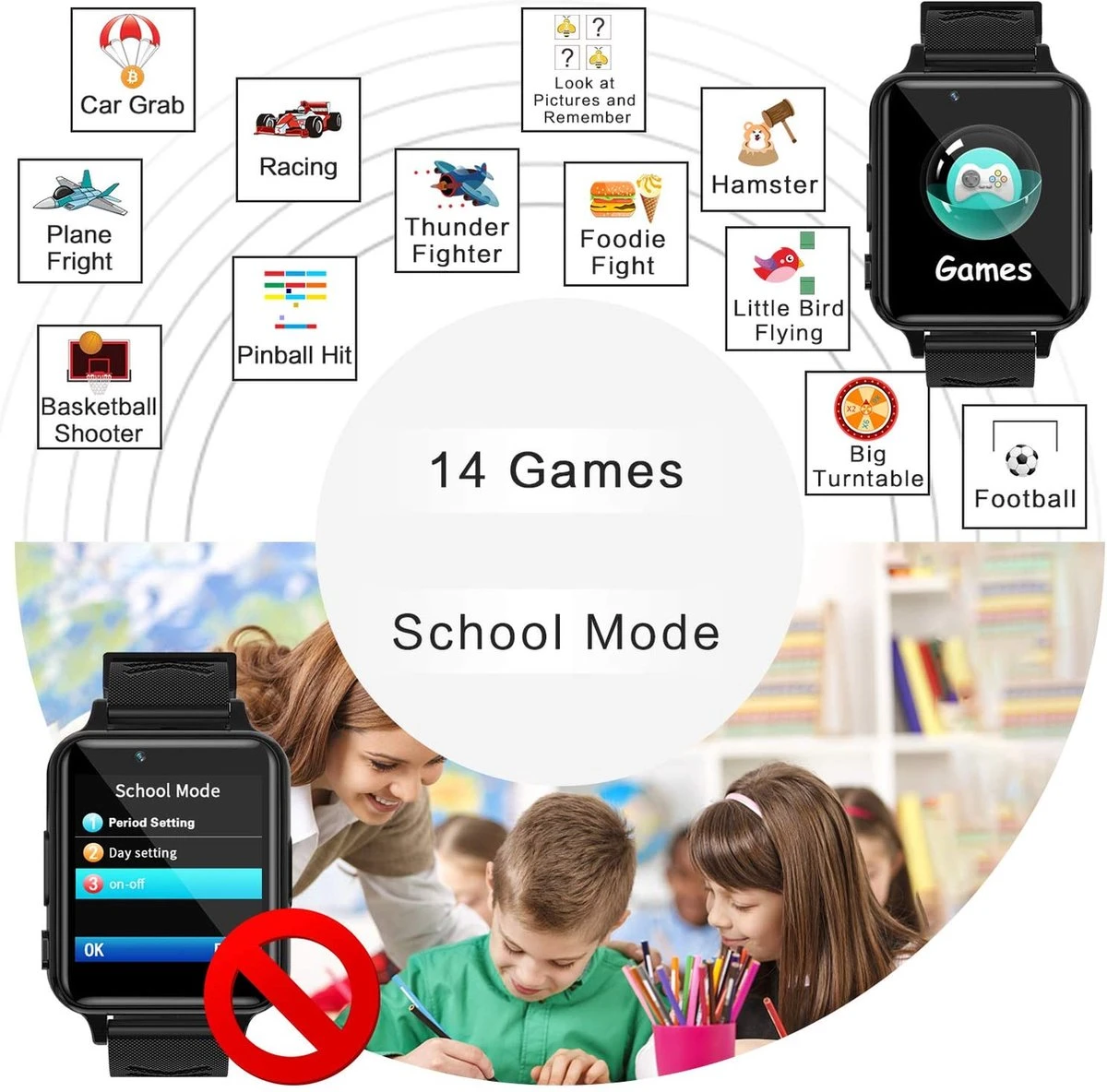 Cadeau FÊTE DES PÈRES - Cadeaux Papa - Smartwatch Avec GPS Pour Enfants, Montre Téléphone Pour Filles Et Garçons, écran Tactile Avec Lecteur De Musique, Jeux, Appareil Photo, Lampe De Poche Et Réveil, Smartwatch Pour 15 Cadeau FÊTE DES PÈRES - Cadeaux Papa - Smartwatch Avec GPS Pour Enfants, Montre Téléphone Pour Filles Et Garçons, écran Tactile Avec Lecteur De Musique, Jeux, Appareil Photo, Lampe De Poche Et Réveil, Smartwatch Pour – Image 15