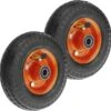 PrimeMatik - Roue De Brouette Pack De 2 136 Kg 6x2" 152x50 Mm. Courroie De Rechange Pour Plate-forme De Transport Et Chariots