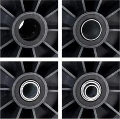 Relaxdays Roue De Brouette Anti Crevaison - 4.00-6 - Roue De Secours - PU - Complet - 3 Adaptateurs Schwarz-Schwarz -Vendite Pelouse Pro 1200x1187 10