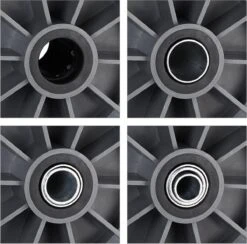 Relaxdays 4x Roue De Brouette 4.00-6 - Caoutchouc Intégral - Roue De Secours Anti-crevaison - Complète - Adaptateurs -Vendite Pelouse Pro 1200x1187 11