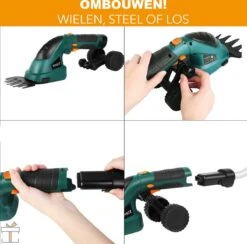 Taille-haie électrique Happyment - Avec Batterie - 3en1 - Coupe-branches - Sans Fil - Télescopique - Acier 7 Taille-haie électrique Happyment - Avec Batterie - 3en1 - Coupe-branches - Sans Fil - Télescopique - Acier -Vendite Pelouse Pro 1200x1187