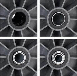 Roue De Brouette Relaxdays Anti Crevaison - 4.00-6 - Roue De Secours - PU - Complète - 3 Adaptateurs Zwart - Gris -Vendite Pelouse Pro 1200x1187 4