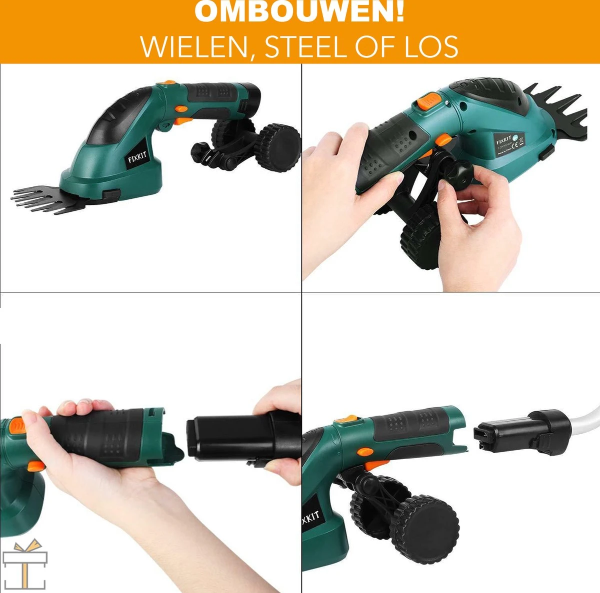 Taille-haie électrique Happyment - Avec Batterie - 3en1 - Coupe-branches - Sans Fil - Télescopique - Acier 3 Taille-haie électrique Happyment - Avec Batterie - 3en1 - Coupe-branches - Sans Fil - Télescopique - Acier – Image 3