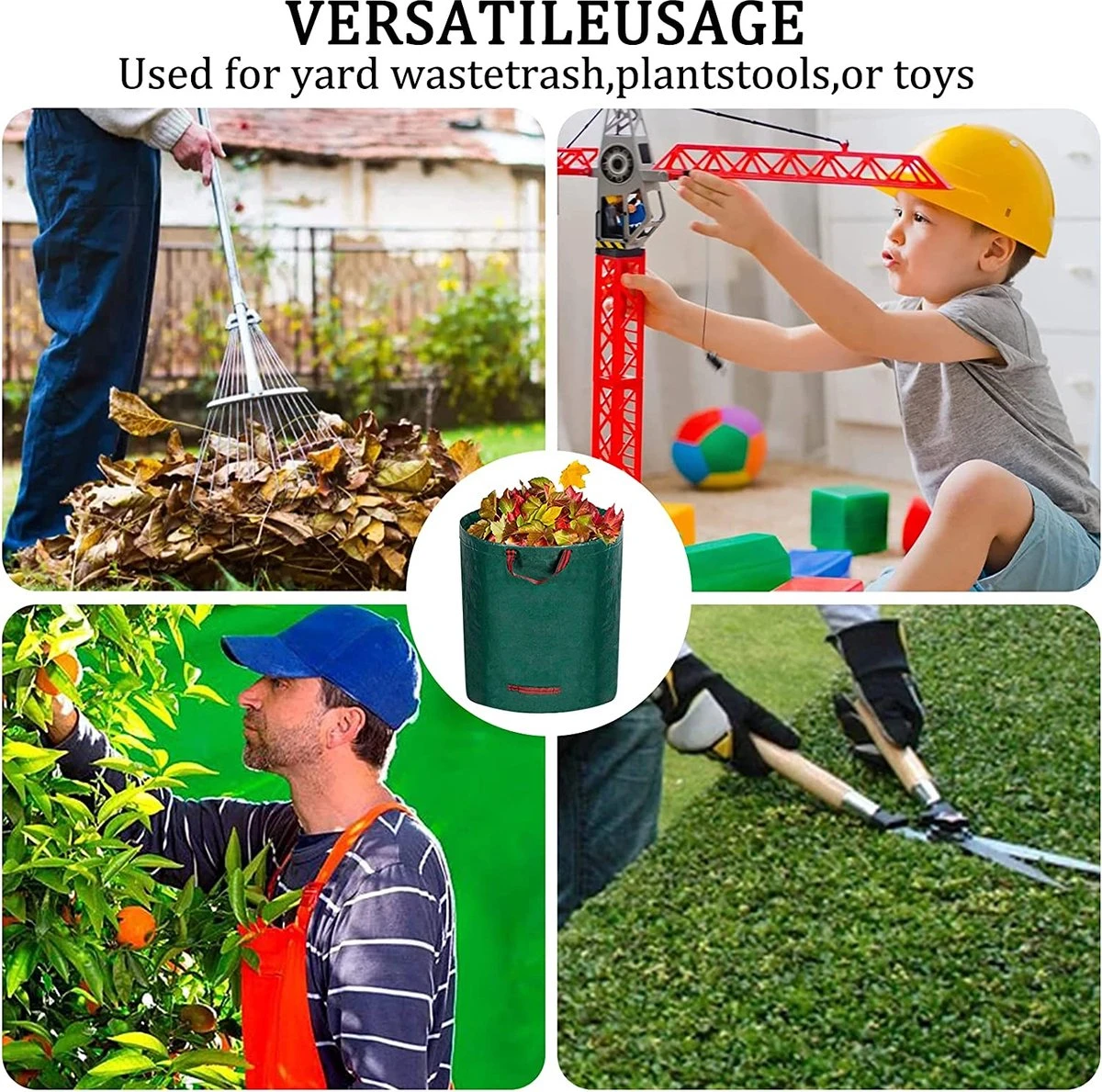 Sacs De Jardinage De Jardin, Sacs De Jardin, 3X Sac De Jardin Professionnel 300L De Solide Et Robuste, Avec 1 Paire De Gants De Jardin 4 Sacs De Jardinage De Jardin, Sacs De Jardin, 3X Sac De Jardin Professionnel 300L De Solide Et Robuste, Avec 1 Paire De Gants De Jardin – Image 4