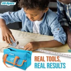 Ensemble D'outils 18 Pièces Pour Enfants Avec De Klein Outillage à Main, Des Lunettes De Sécurité Et Un Casque De Travail. Tout Dans Un Sac De Rangement Pratique -Vendite Pelouse Pro 1200x1190 7