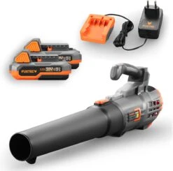 Batterie Souffleur De Feuilles FUXTEC 20V - Set Avec 2 Batteries (2Ah) Et Chargeur (1A)